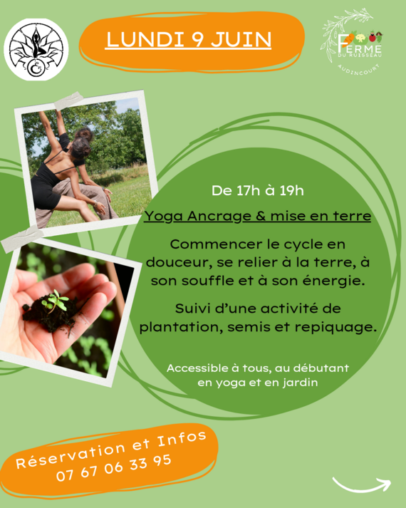 Yoga a la ferme - ancrages/ plantation